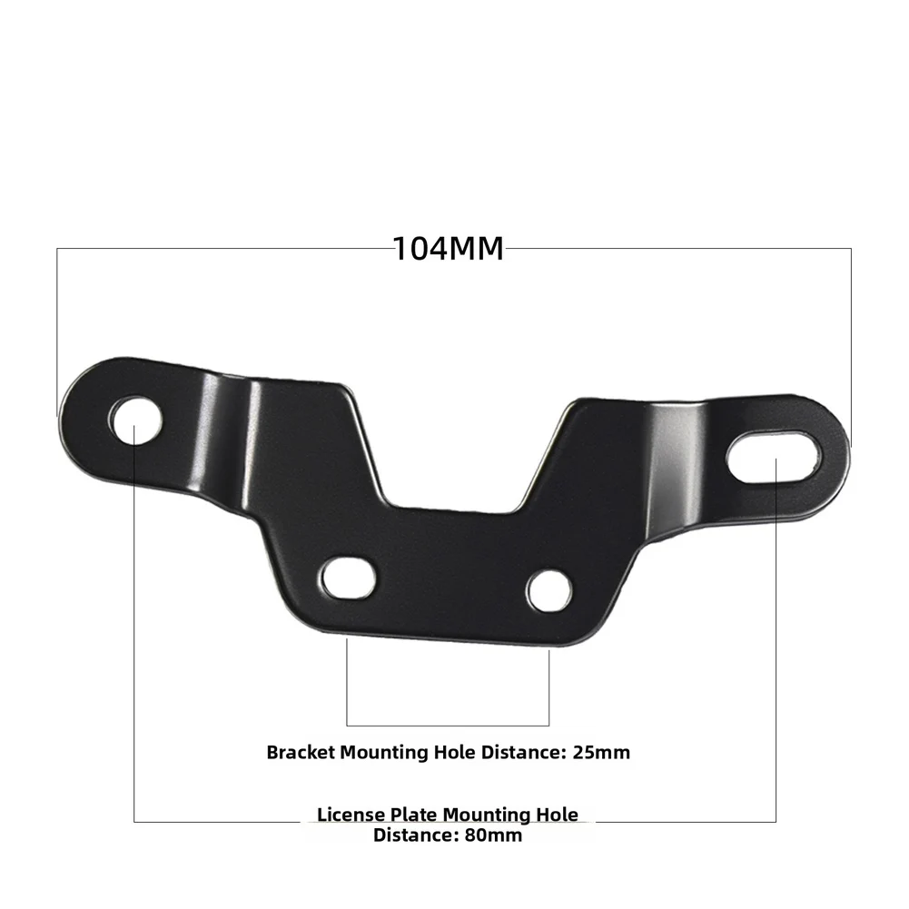 License Plate Bracket for Electric Scooters Rear - Iron Construction with Secure Fit and No Wobble Installation