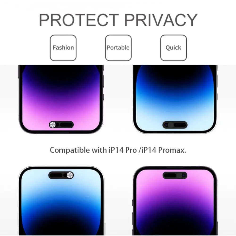 3PCS Camera Accessories Antispy Front Camera Slider Webcam Cover Lens Sticker Privacy Cap For iPhone 14 14 ProMax Plus