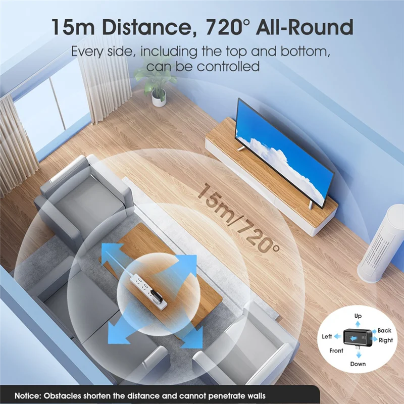 ABRG-Tuya Zigbee IR Mini Smart Home جهاز تحكم عن بعد عالمي مع توقيت صوتي لمكيف الهواء بمروحة التلفزيون