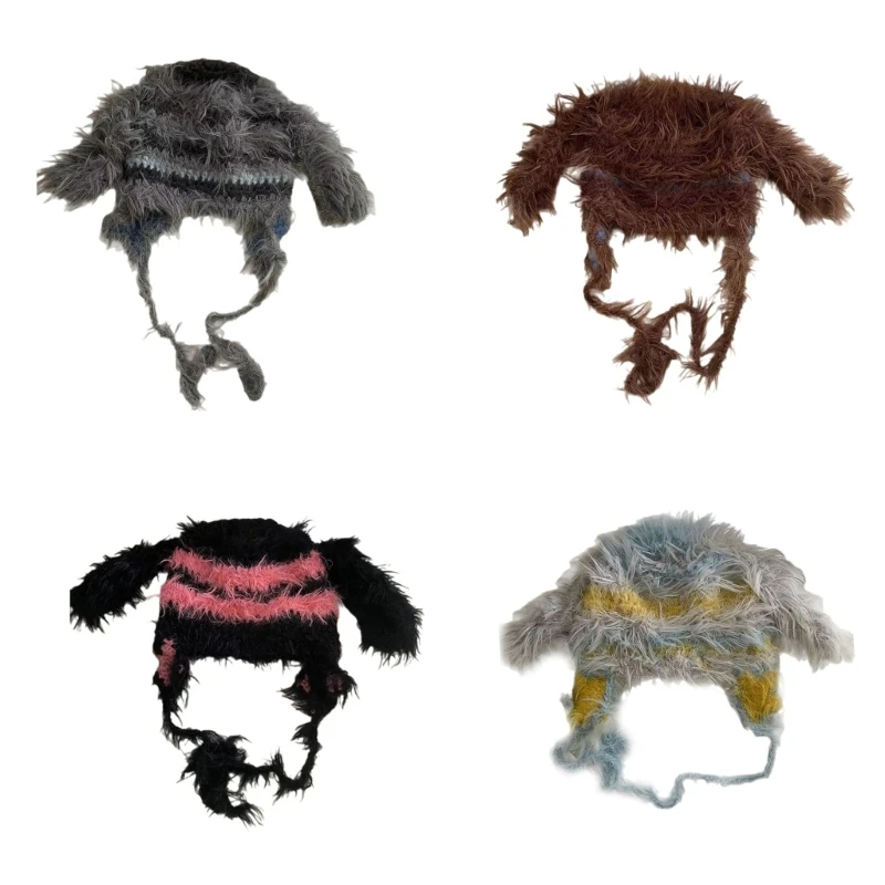 652F Mountain Climbing Hat Unisex Animal Ear Flap Hat Softable Warm Hat Girls Party for Cold Weather Comfort