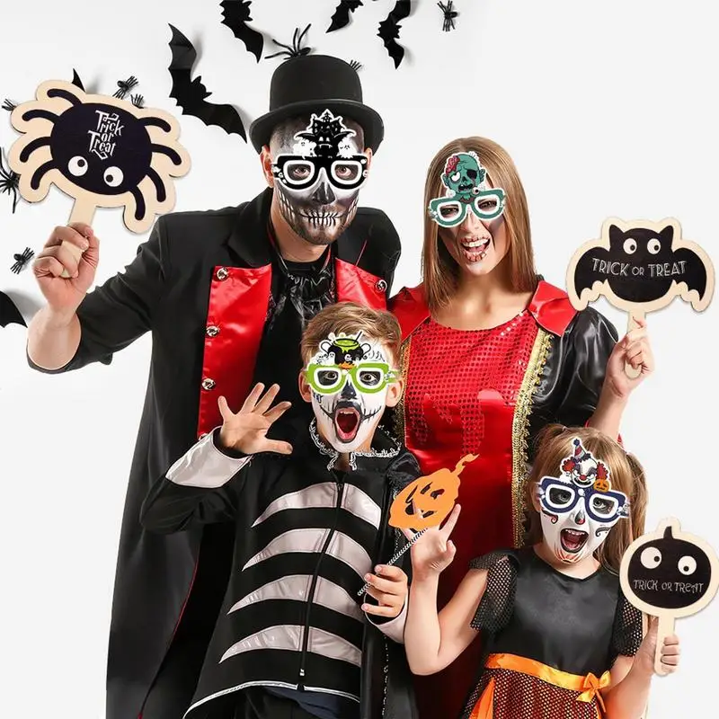 ノベルティパーティーはハロウィーンのメガネ、紙の目のメガネ、ハロウィーンの装飾、写真の小道具、眼鏡を支持します