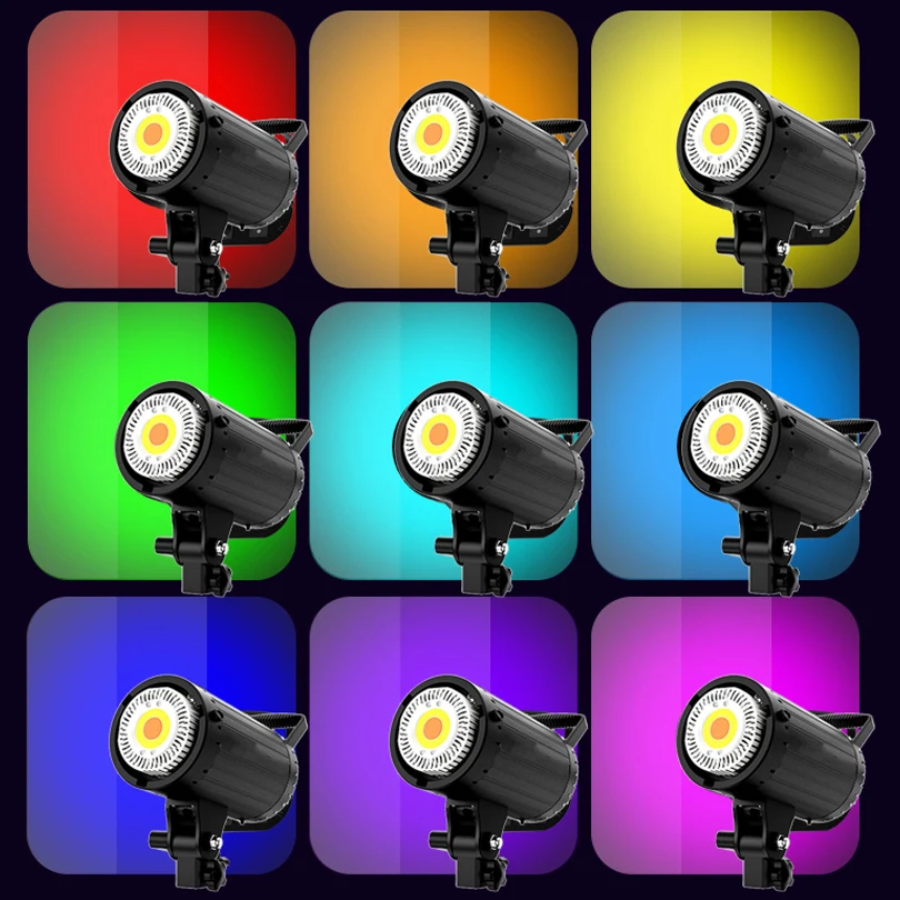 100W RGB Photography LED Video Light Daylight-Balanced Sun Lamp for Portrait Flash Studio Accessories Youtube Live 220V EU PLUG