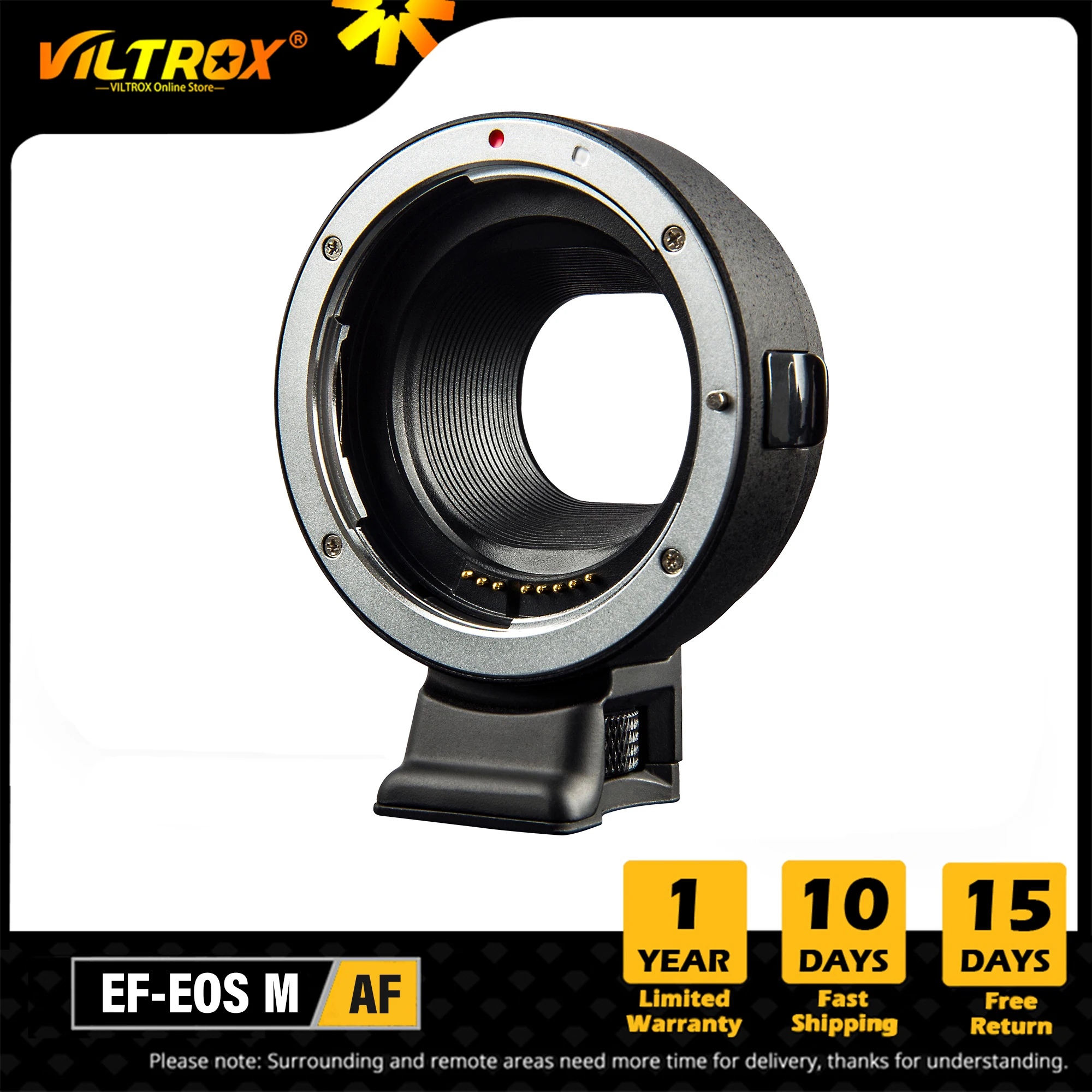 Viltrox EF-EOS M Canon EF EF-S Lens to M Camera Auto Focus Adapter Ring Electronic for Canon Camera M2 M3 M5 M6 M10 M50 M100