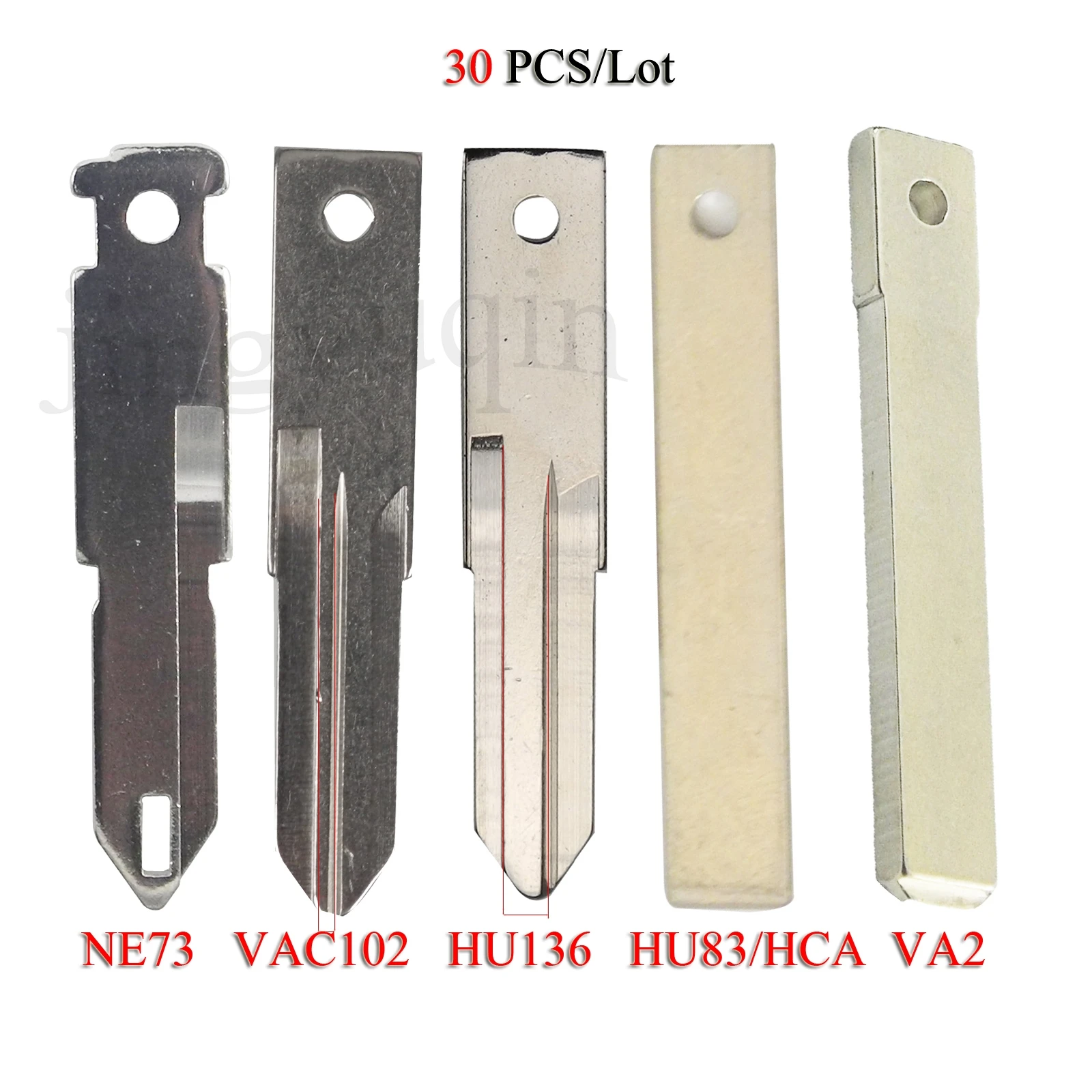 

Jingyuqin 30 шт./лот дистанционный Автомобильный ключ для Renault Nissan Peugeot Citroen VAC102 HU136 VA2/VA6 HU83 NE73 необработанный ключ