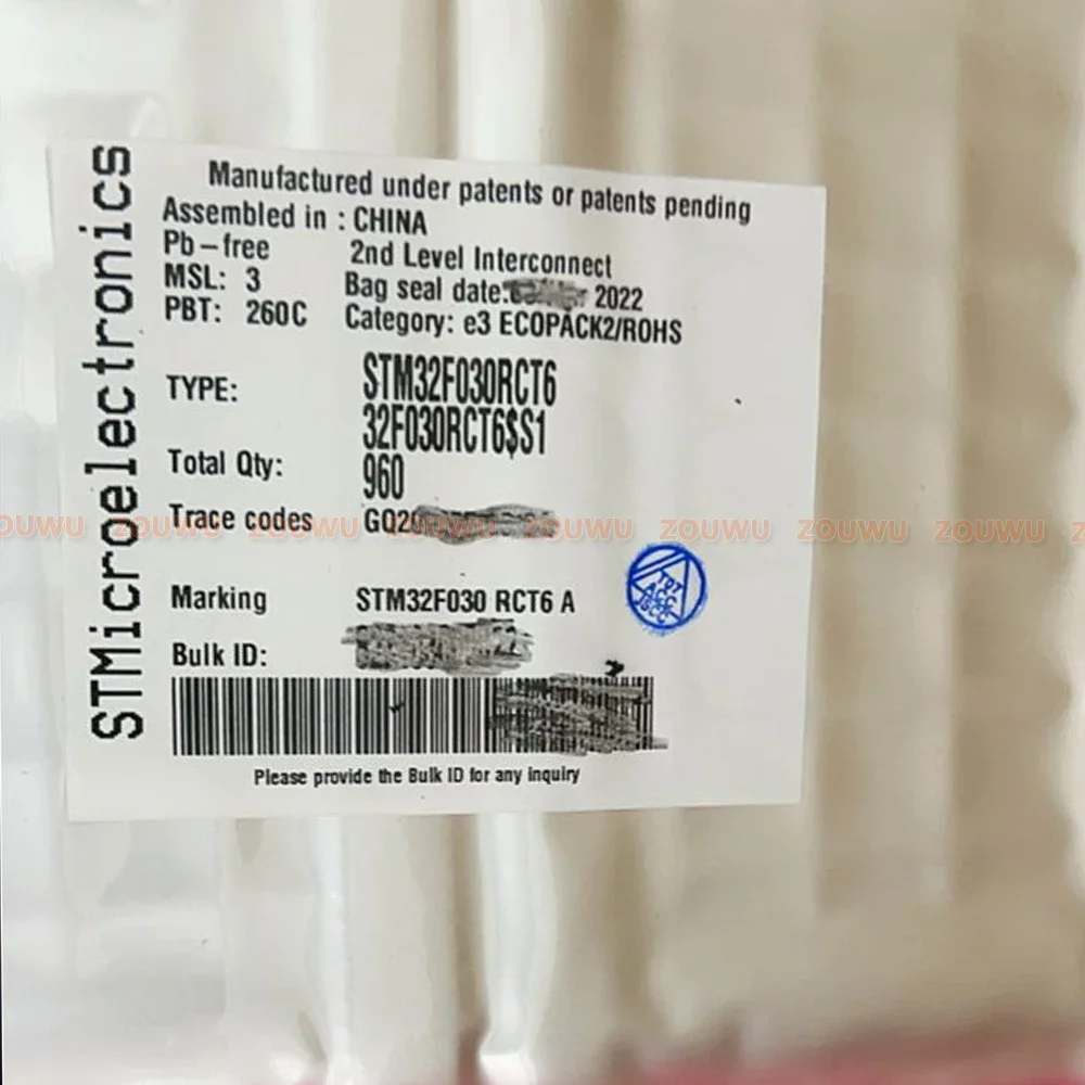 

5 шт./лот STM32F030RCT6 LQFP-64 STM32F030 100% оригинал