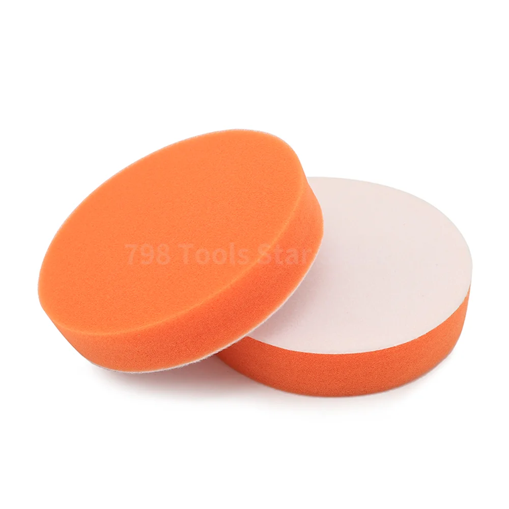 5 Inch 6 Inch Buffing Sponge Pad Orange Sponge Rubbing Ruber Foam Buffing Polishing Pads for Car Polishing Waxing and Cleaning