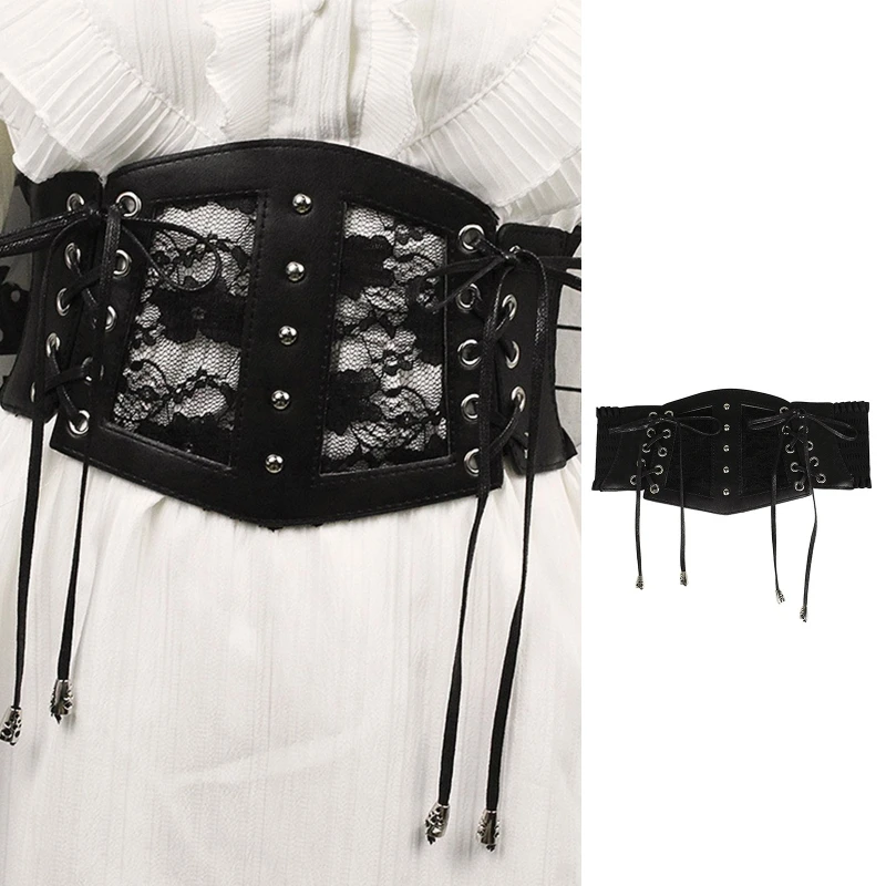 Elastic Corset Waist Belt For Women Dresses Push Up Belt Lace Up Girdle Drop Shipping