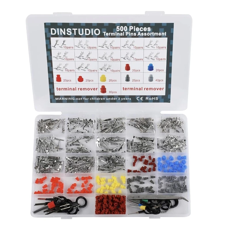 

500Pcs Car Wire Terminals Connector Pin 1-3.5mm Auto Electric Connector Dropship