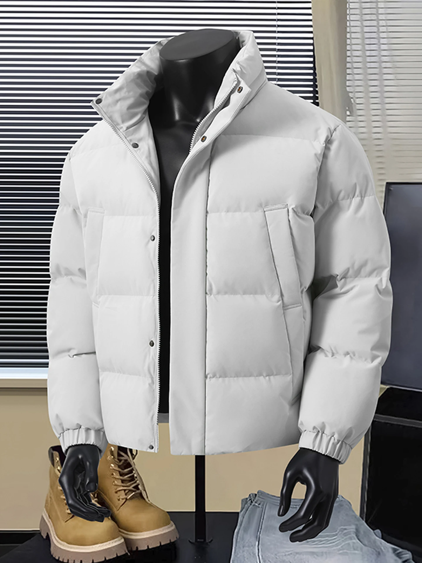 

Мужская зимняя утепленная хлопковая куртка с воротником-стойкой, свободного кроя, универсальная, новая верхняя одежда для молодежи, повседневная, с длинными рукавами