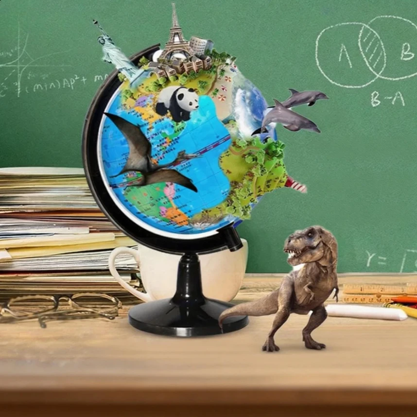 

1pc World Discovery Globe Set, Interactive 360° Rotation for Geography, Engaging Learning Aid & Informative Gift Idea