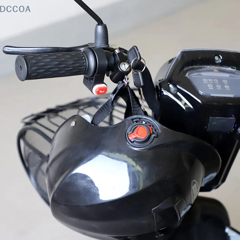 Trava multifuncional para capacete de motocicleta, trava de segurança para scooter elétrica de bicicleta, fácil de instalar, equipamento de ciclismo