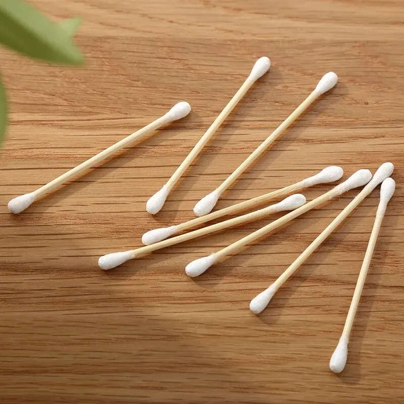 500Pcs Double Head Cotton Swab Makeup Cotton Buds Household Makeup Removal Ear Digging Hygiene Cleaning Disposable Cotton Swabs