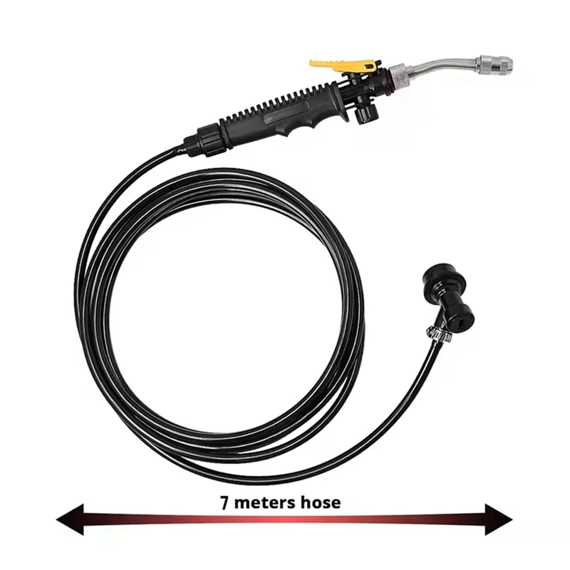 Super Sale Washer Spray Nozzle with 7m Tube for Car Wrap Application Power for Car Washing Cleaning Bucket