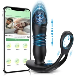 Masseur de Prostate télescopique pour hommes, contrôle par application, Plug Anal, vibrateur Anal, jouets sexuels pour hommes, gode Anal, cul, Bluetooth, 9 Modes