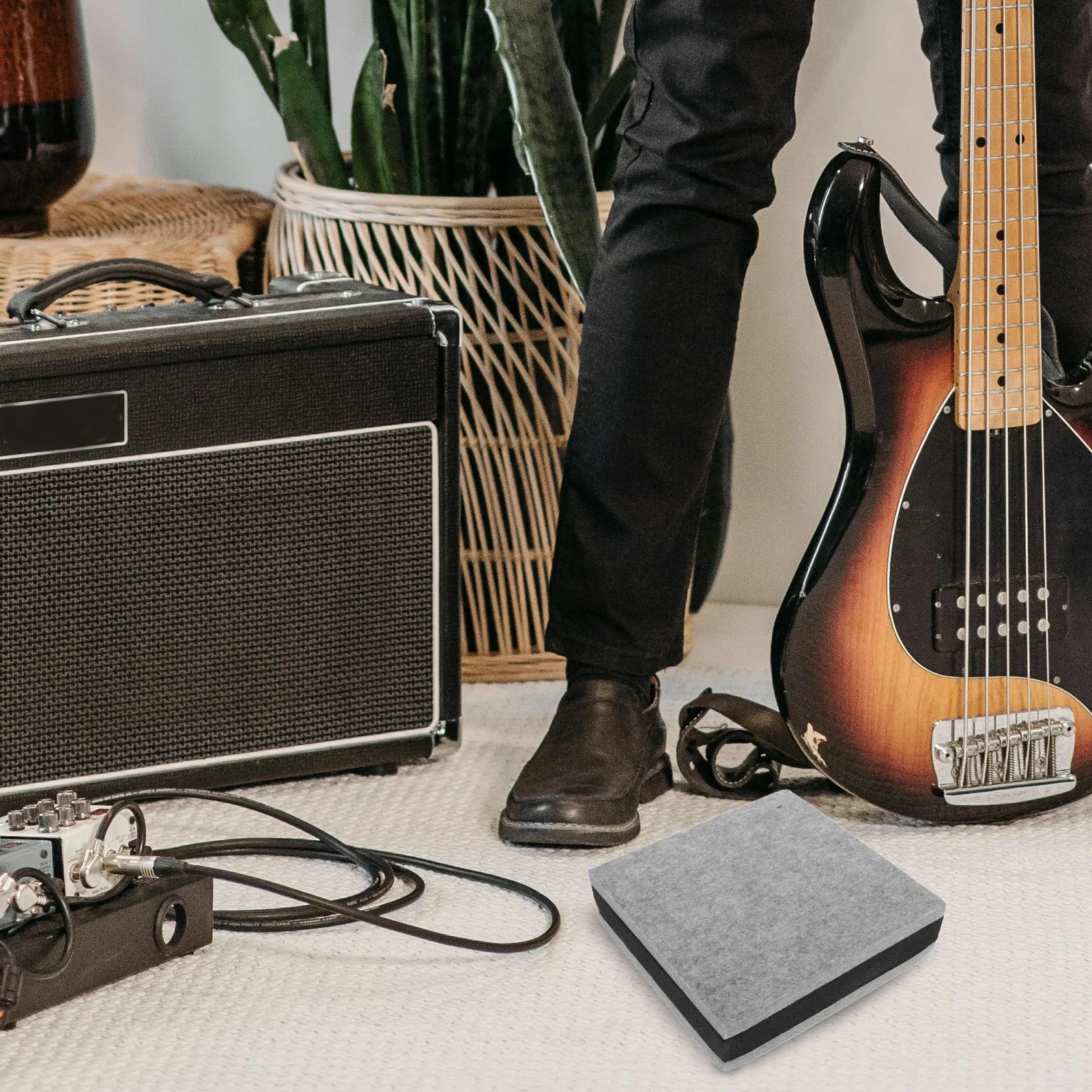 

Speaker Pad 20x20x5.2cm Sound Absorbers Desk Foam Panel Bookshelf Monitor Insulation Board Diffuser Vibration Isolation Floor