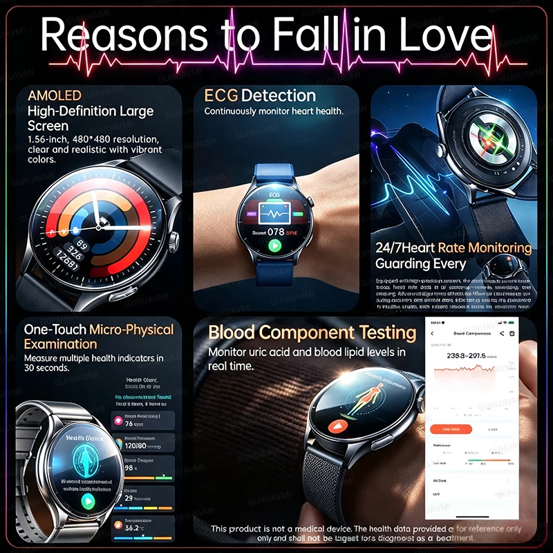 2026年新型非侵襲健康モニタリングスマートウォッチ ECG - Laser Distance Measure のレビューと価格