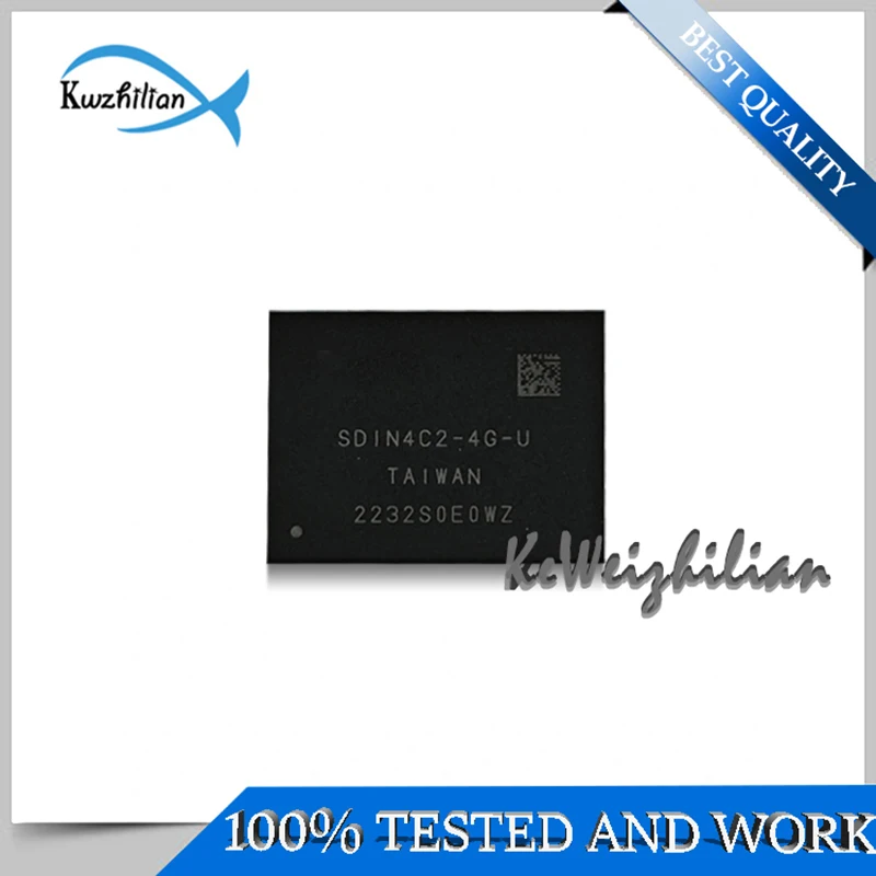 SDIN4C2-4G-U 4GB 100% جديد وأصلي EMMC Flash 169FBGA تخزين الجسيمات شريحة الذاكرة القرص الصلب IC #2