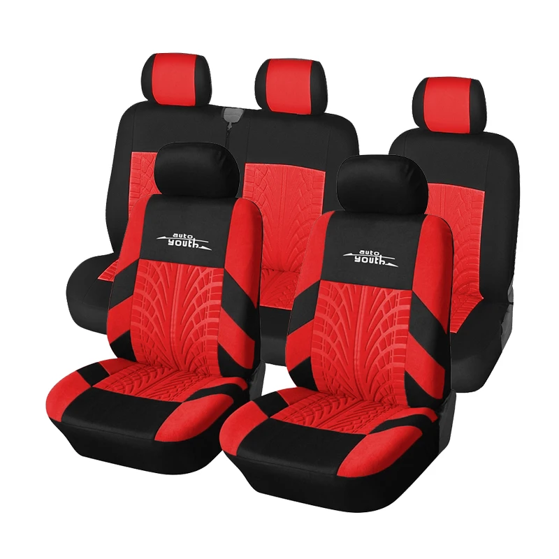 Universelle Sitzbezüge für den Fahrzeuginnenraum, geeignet für zwei Sitzreihen, passend für Ford, Smart 451, Funda Coche, Leon MK2 – Detail 1