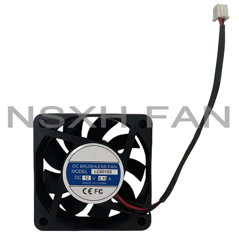 LC6015S ventilador de refrigeración de chasis, fuente de alimentación silenciosa de 2 cables, 12V, 0.15A, 6015, 6cm, nuevo