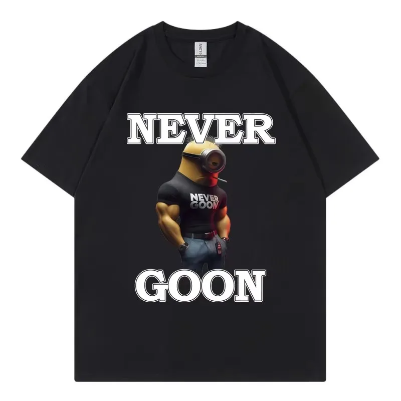 Never Goon Funny Meme Graphic T Shirts Men Women Clothing High Street Fashion Trend T-shirts Summer Casual Short Sleeve T-shirt