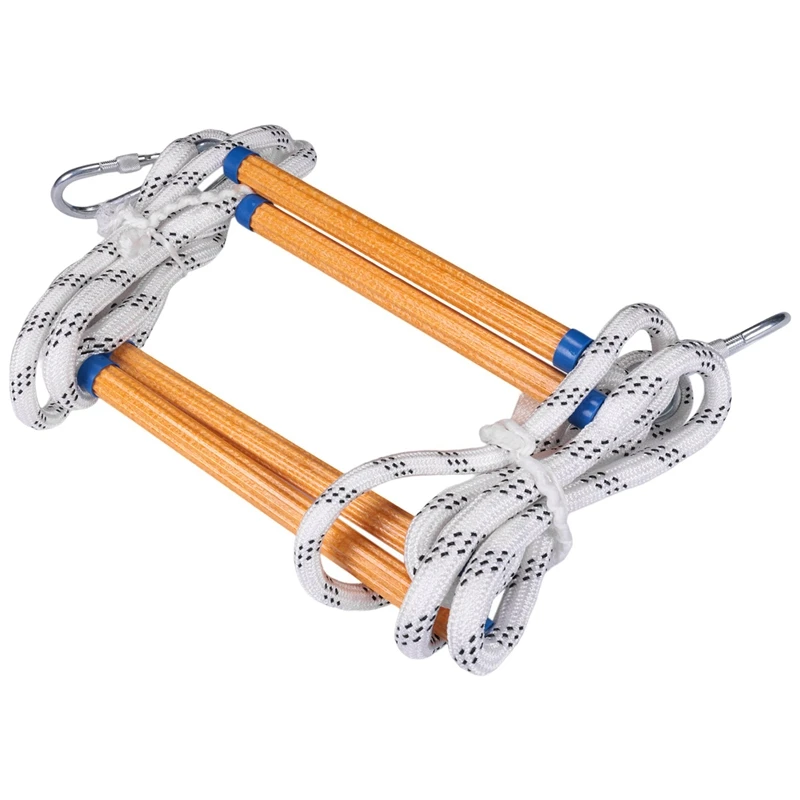 6.5Ft Flexible Ladder Rope Ladder Insulated Ladder Rescue Ladder Rock Climbing Anti-Skid Engineering Rope Ladder