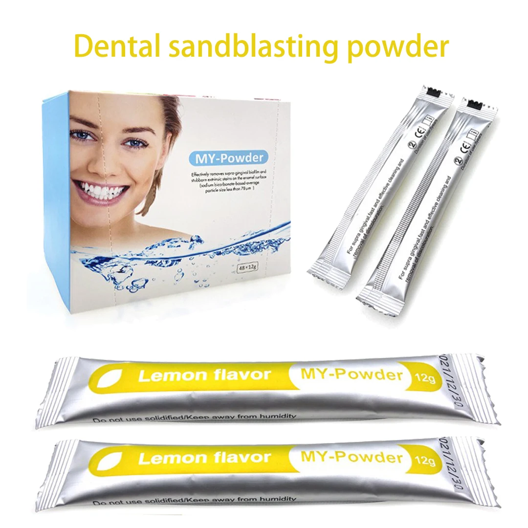 Dental Sandblasting powder Fine Non-blocking gun Sodium bicarbonate Polishing Whitening Cleaning Teeth cleaning consumables 12g