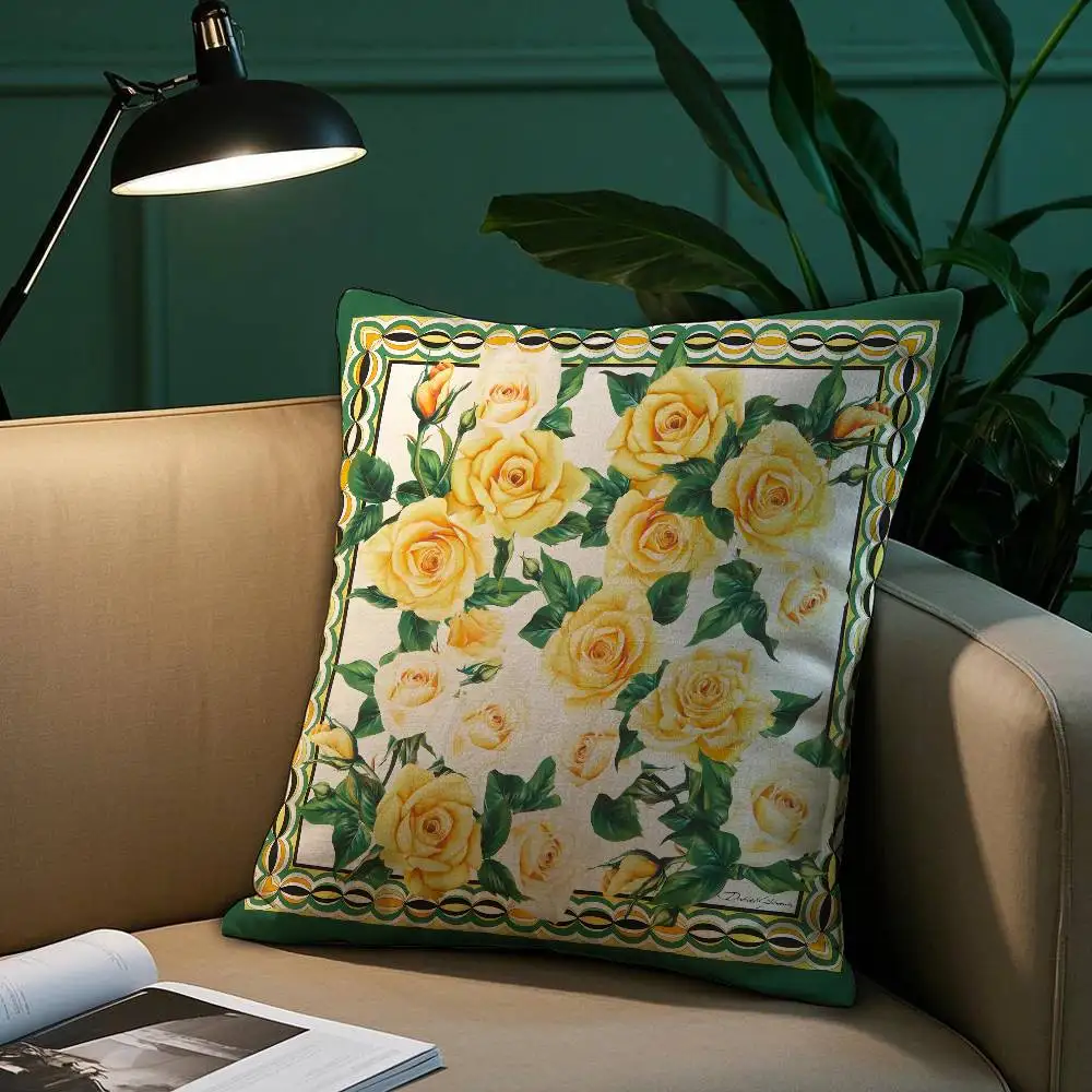 Fashionable pattern prints Pillow Case Short Plush Print Cushion Cover Square Throw Pillow Covers Sofa Home Decor