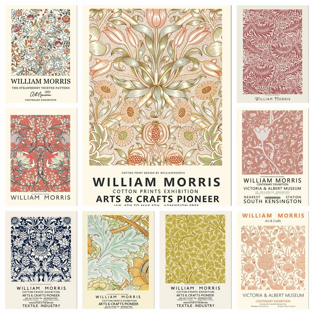 William Morris das Museum 5D Diamantmalerei für Wohnzimmerdekoration