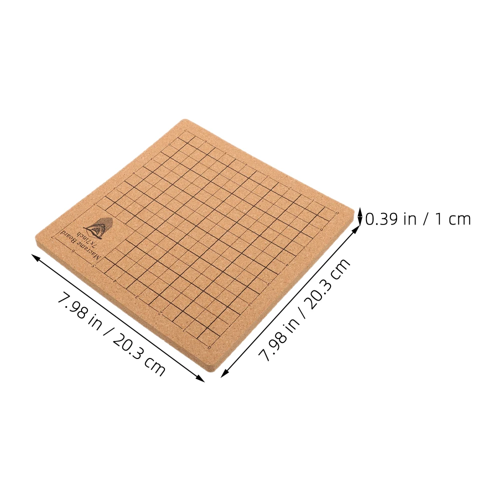 

1 set T 7x7inch Cork Macrame Board Braided Rope Bracelet Knotting Projects Board Projects Soft Grid Weaving Tool DIY Kit