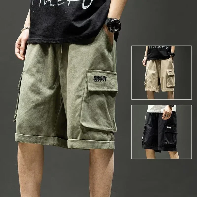 2025 Male Multiple Pockets Elastic Medium Waist Lightweight Shorts Men Summer Thin Cargo Shorts Workwear Loose Pants Large Size - Image 4