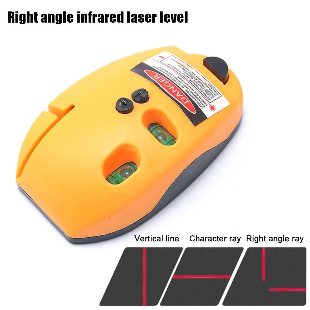 Mini-Maus-Typ Multifunktion aler Laser-Level-Horizont Vertikaler Linien pegel Werkzeug Wasserwaage Mausart rechtwinklig 2 rote Linien