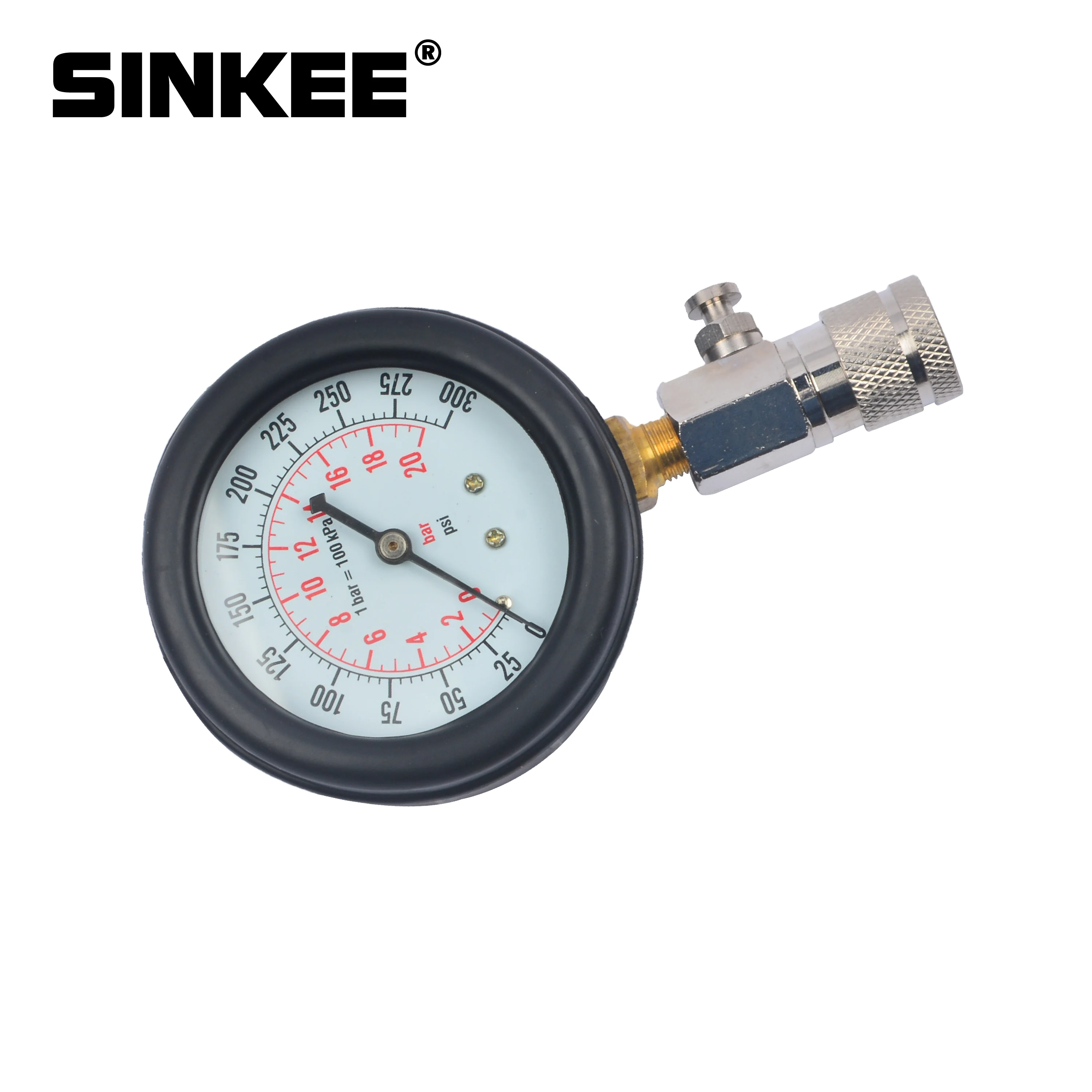 8 Pcs Petrol Engine Compression Cylinder Pressure Tester Gauge M10 M12 M14 M18 Auto Truck Car 0-300 psi SK1031