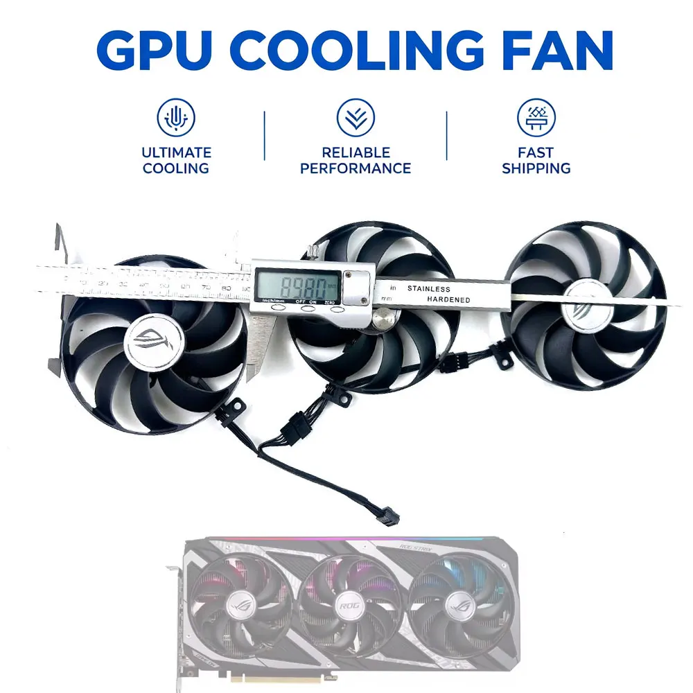 NEW Cooling 90MM 7PIN CF9010U12S CF9015H12S For ASUS ROG Strix GeForce RTX 3050 3060 GAMING video card fans