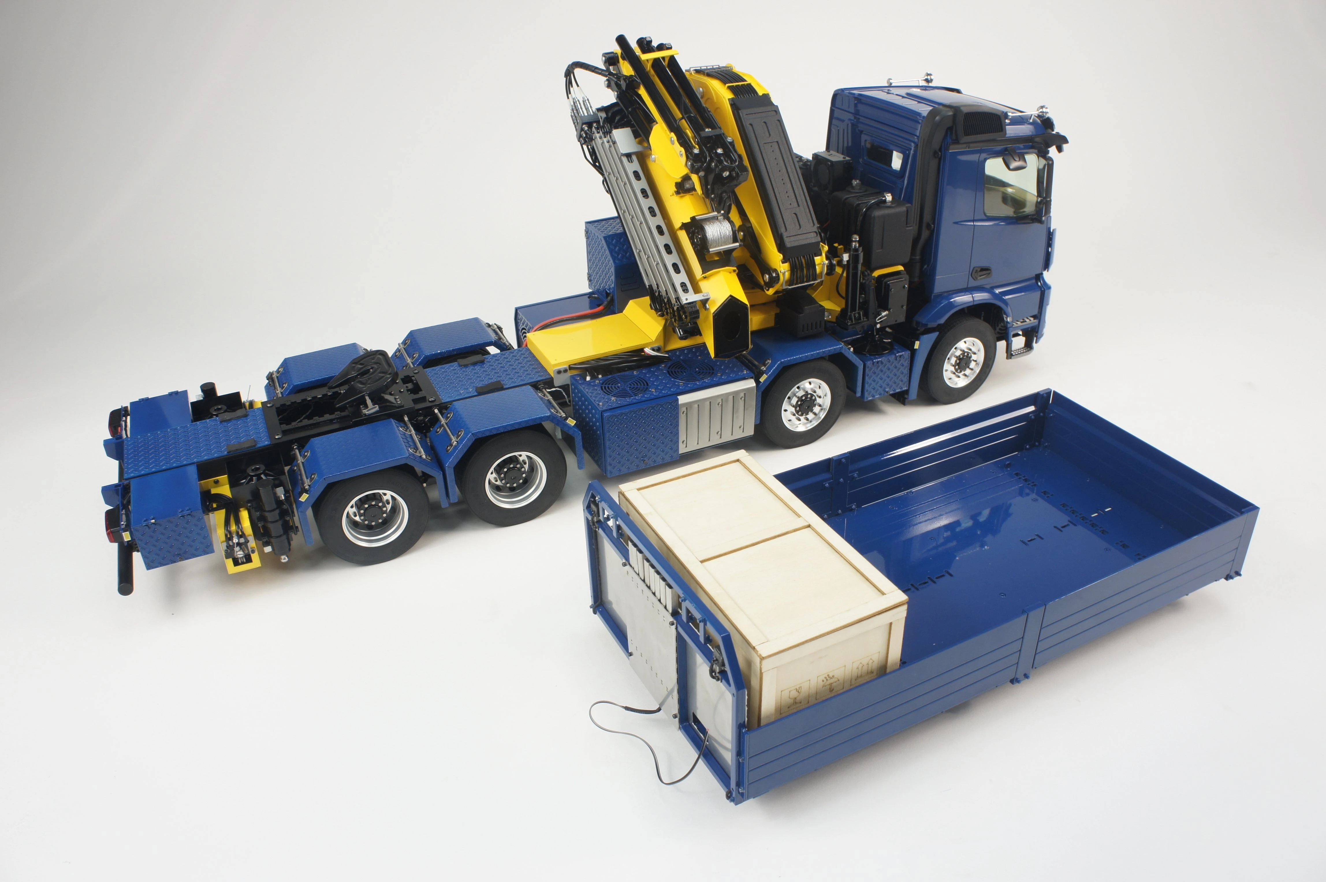 JXMODEL RC Metall-Lastkästen 4 oder 5 Achsen für 8*8 10*10 1/14 Hydraulischer Frontkran-LKW F1650 Automodell Spielzeugteil TH22716 – Detail 14