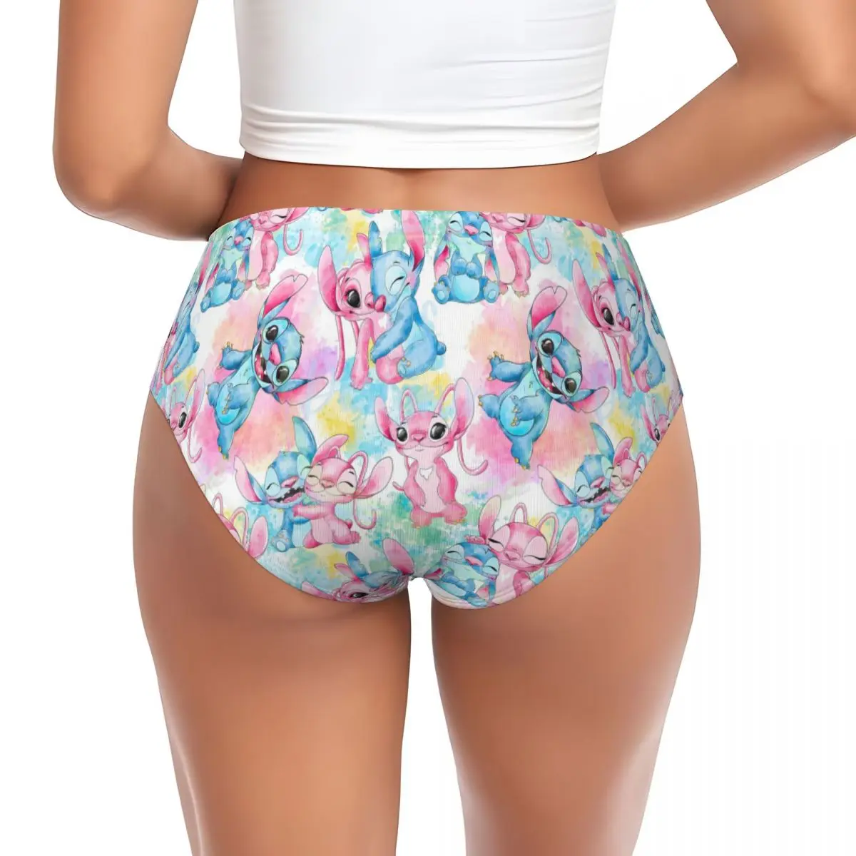 Custom Stitch Pattern Brief Panties Womens Breathable Stretch Underwear