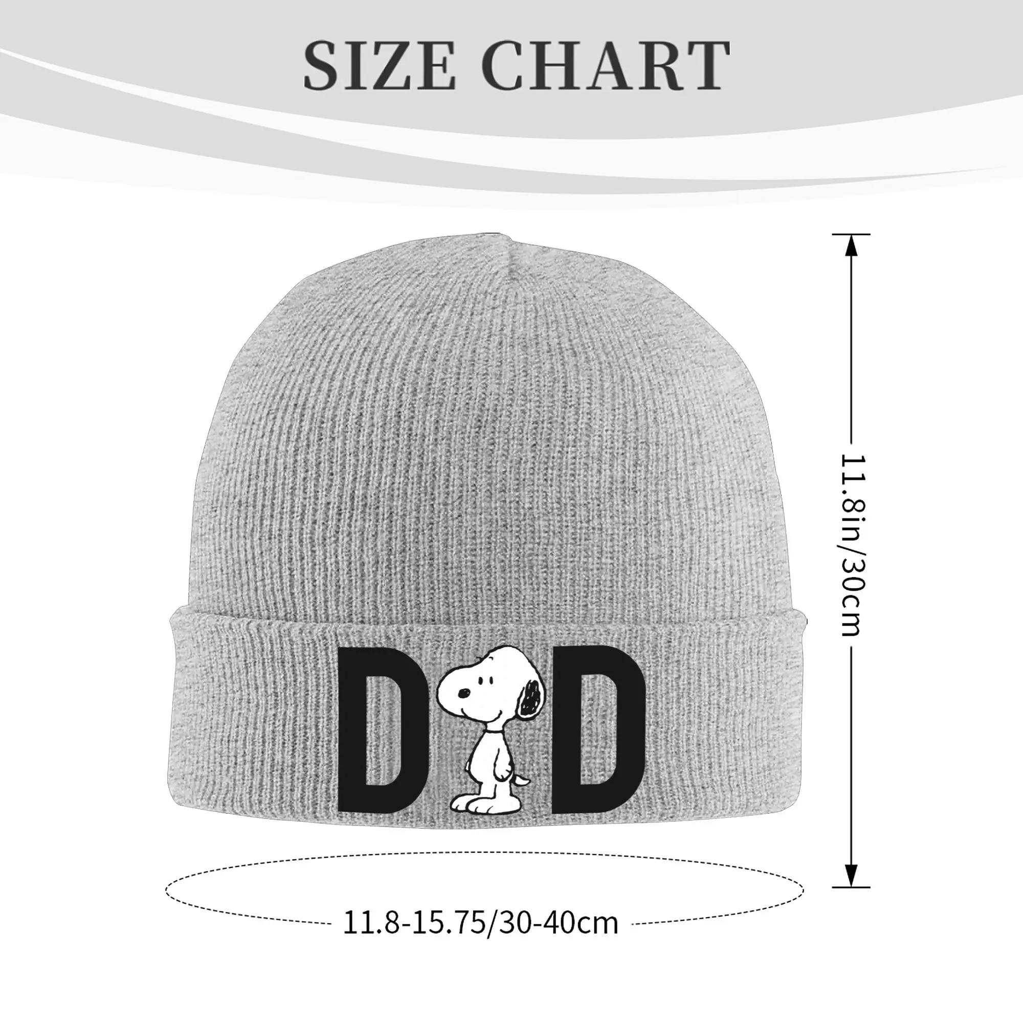 Snoopy Im The Dad Knitted Hat Beanie Autumn Winter Hat Warm Unisex  Hip Hop  Caps Men Women Gifts