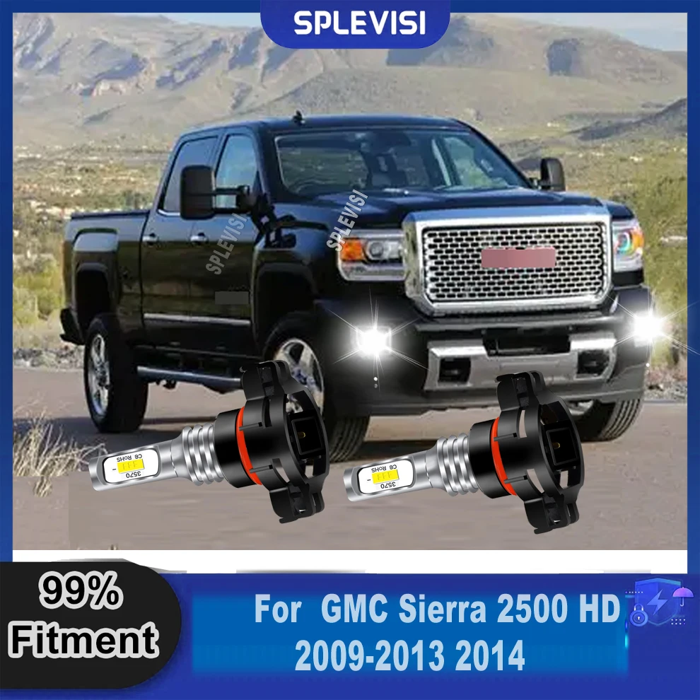 

Durable LED White 6000K Car Headlights with Long Lifespan H16 5202 For GMC Sierra 2500 HD 2009 2010 2011 2012 2013 2014