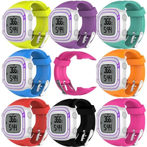 Correa de pulsera deportiva de silicona de 20cm y 21cm para Garmin Forerunner 10 15, correa de repuesto para reloj inteligente GPS apta para correas de mujer y hombre