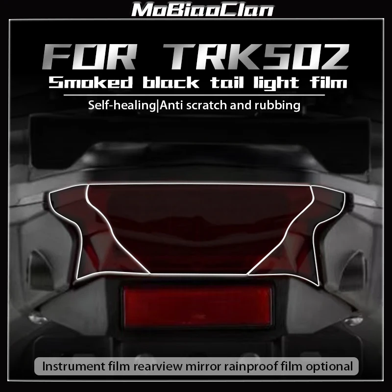 For Benelli Jinpeng TRK502 TRK502X 2023 headlight protection film tail light film instrument film smoked black protective film