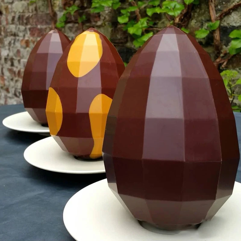 3D Easter Egg Shape Silicone Mold Large Breakable Easter Egg Chocolate Molds Spring Party DIY Bakeware Mousse Cake Dessert Tools