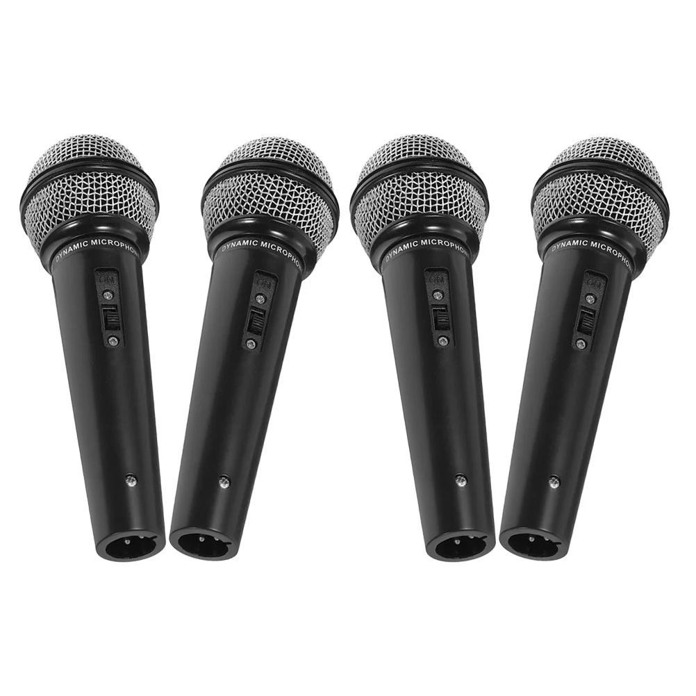 

4 Pcs Inflatable Simulation Microphone Child Microphones Prop Plastic Interactive Kids