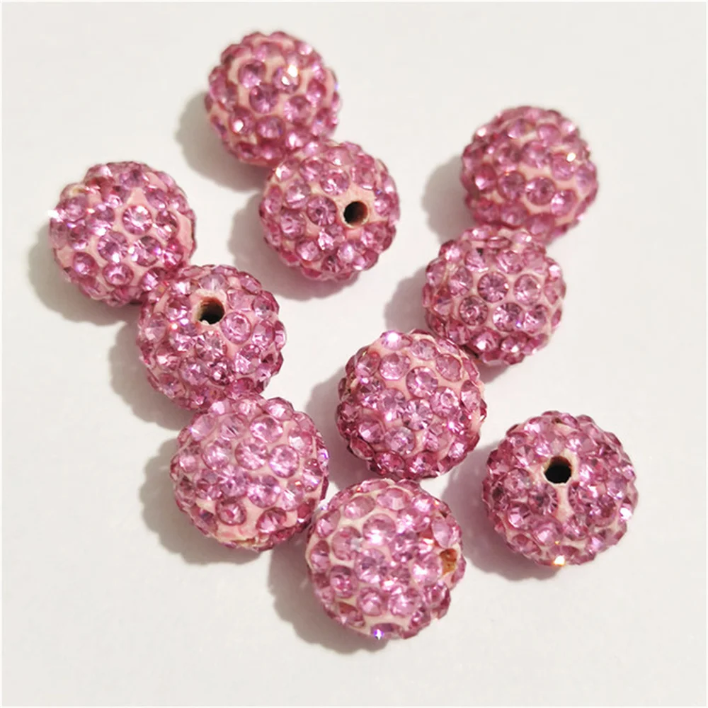 10mm 100pcs Rhinestone Spacer Beads Round Good Quality DIY beads for needlework accessories & Jewelry Making