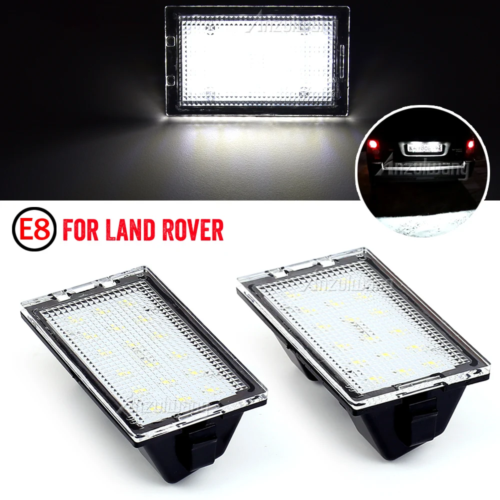 ไฟส่องป้ายทะเบียน LED สีขาว 2 ชิ้น สำหรับรถยนต์แลนด์โรเวอร์ ดิสคัฟเวอรี่ 4 ปี 2010-2016 ฟรีแลนเดอร์ 2 LR2 เรนจ์โรเวอร์ สปอร์ต L320