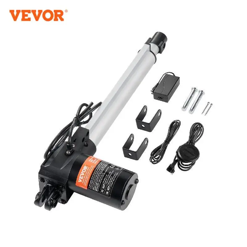 VEVOR 24V Linear Actuator 250mm 300mm 1000N Electric Linear Motor Controller with IP44 Protection for Home Use TV Sofa Lifting