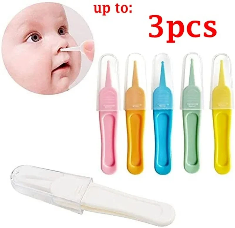 Pinzas nasales redondas para bebés, pinzas de limpieza Nasal para bebés, pinzas de limpieza Nasal para niños pequeños, orejas, nariz, ombligo, 3-1