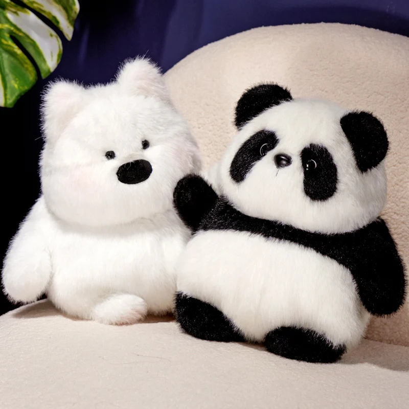 

Creative Cute Transforming Panda Doll Stuffed Cartoon Animals Soft Western Highland Dog Flip Bear Toy Baby Sleeping Pillow Gifts