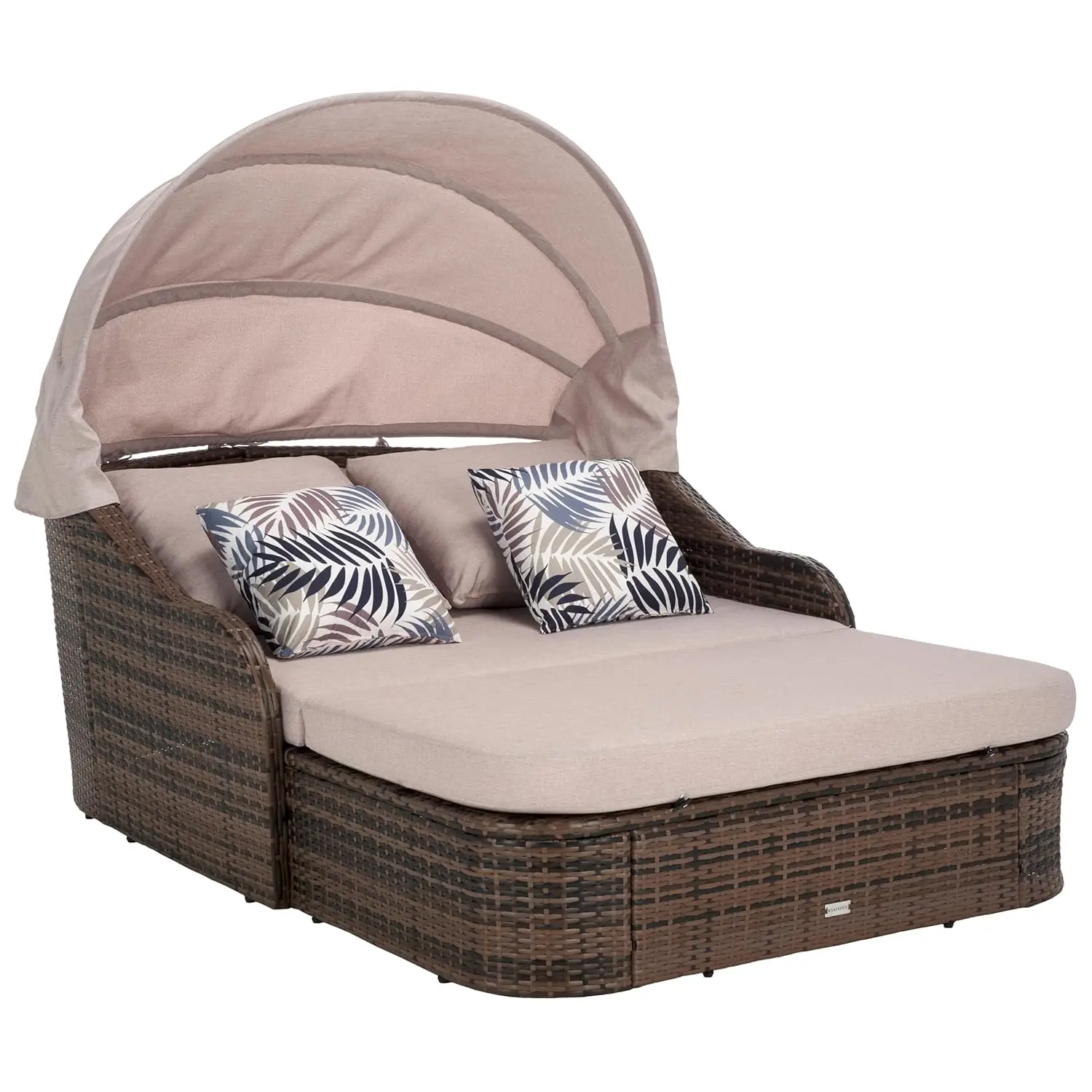 Outdoor Collection Baloo Grey Brown/Light Grey Daybed, Customized