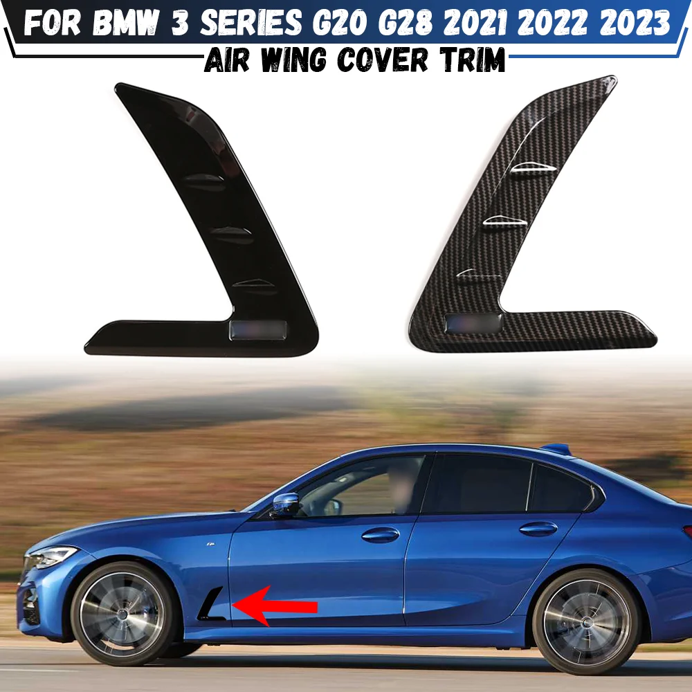 For BMW 3 Series G20 G28 2021 2022 2023 Car Side Wing Air Flow Fender Grill Outlet Intake Vent Trim Auto Accessories