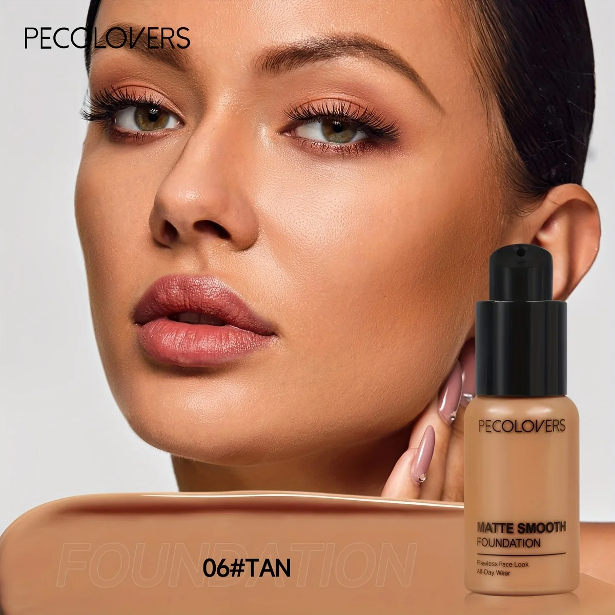 PECOLOVERS Matte Finish Liquid Foundation – Ölkontrollierender, wasserfester Concealer mit vollständiger Abdeckung für alle Hauttöne