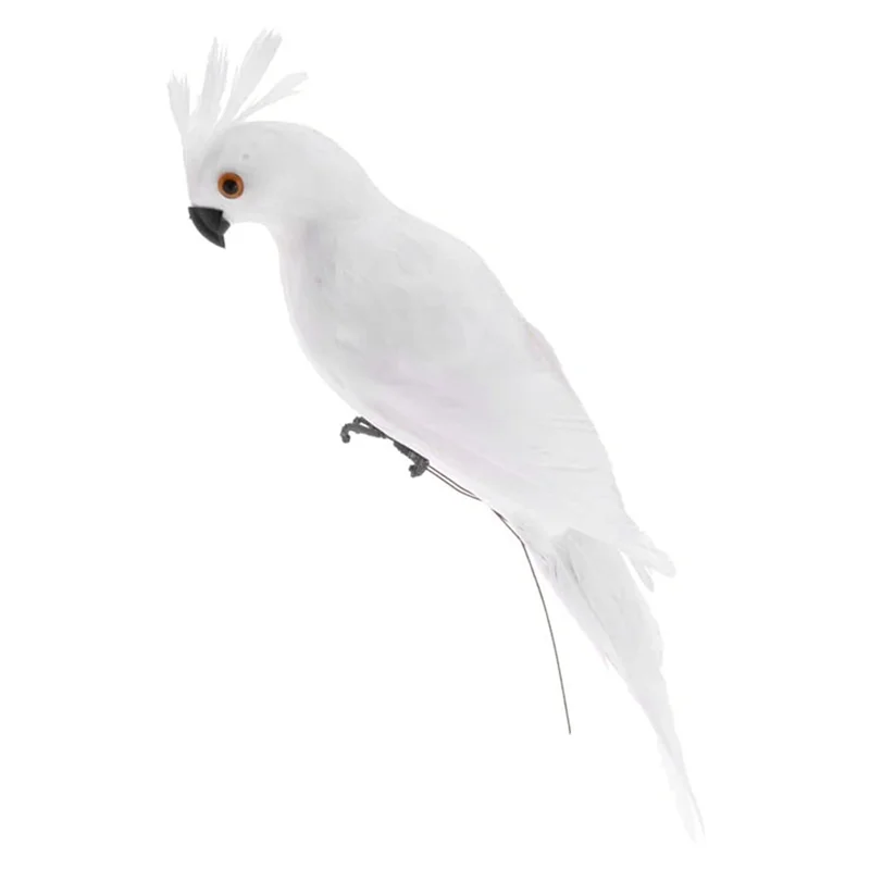 ABBN-3Psc 35cm espuma pena arara gramado decoração falso animal pássaro jardim adereços decoração simulação papagaio manual